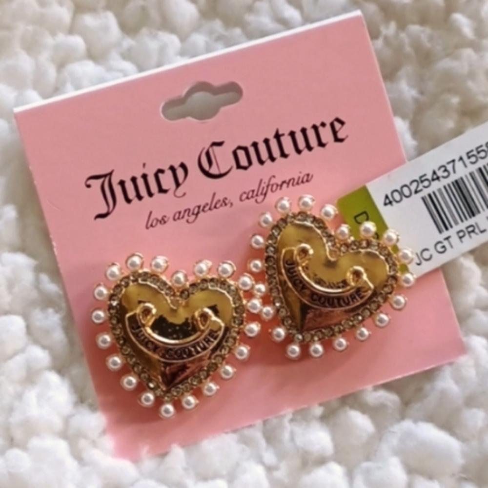 😍Juicy Couture heart-shaped earrings!